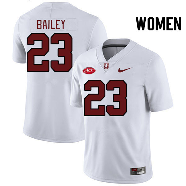 Women #23 David Bailey Stanford Cardinal 2024 ACC Conference College Football Jerseys Stitched-White